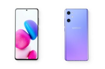 Comparação lado a lado do Galaxy S24 vs S23 mostrando as diferenças físicas entre os dois smartphones