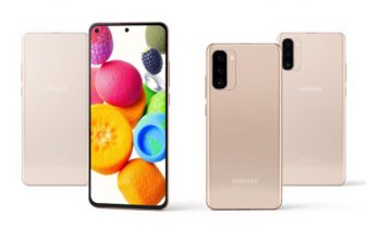 Samsung Galaxy A34 5G em diferentes ângulos mostrando o design e a tela