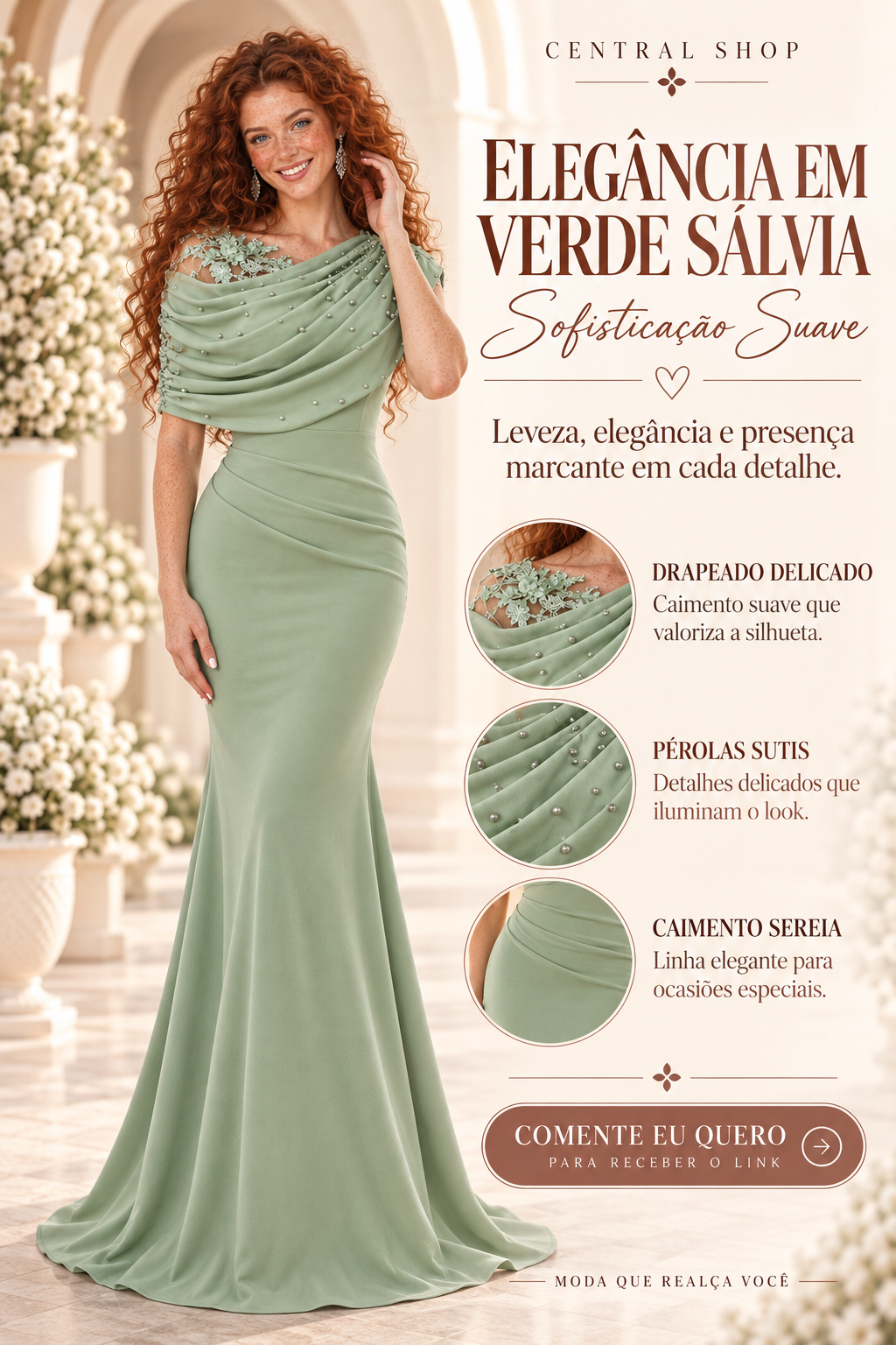 Vestido Elegante e Luxuoso
