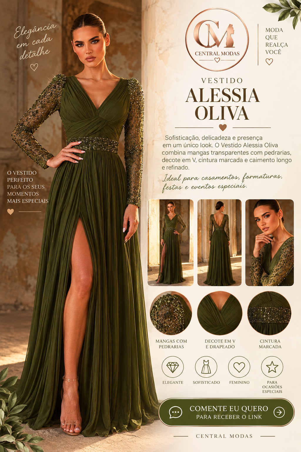 Vestido Valentina Oliva
