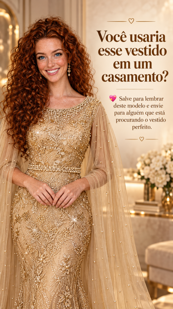 Vestido Aurélia Dourada
