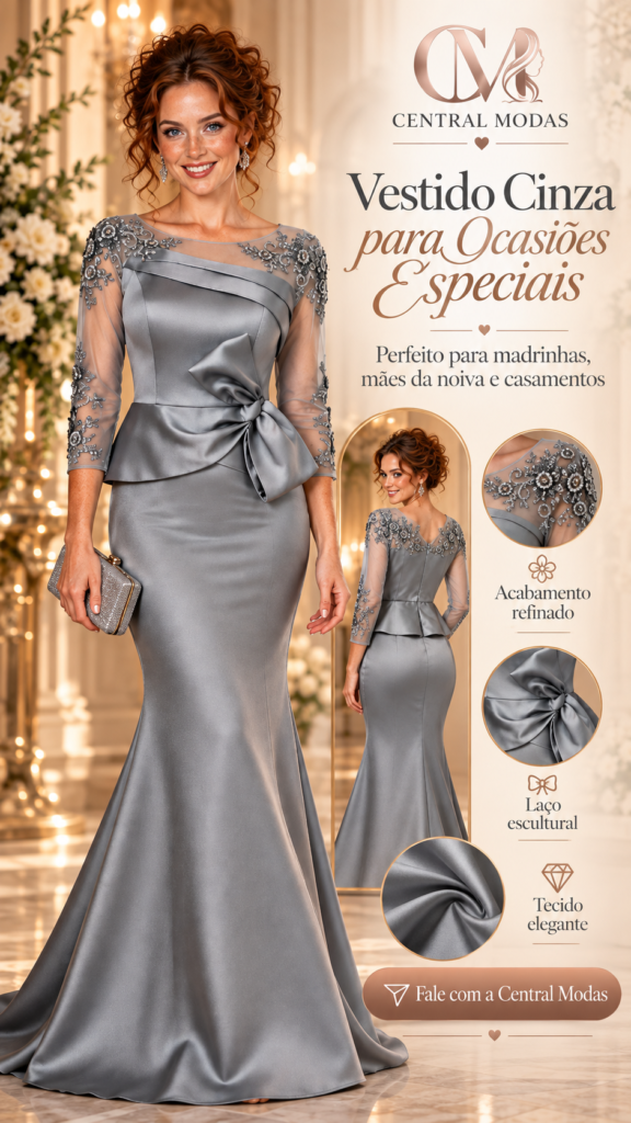 Vestido Prata Imperial