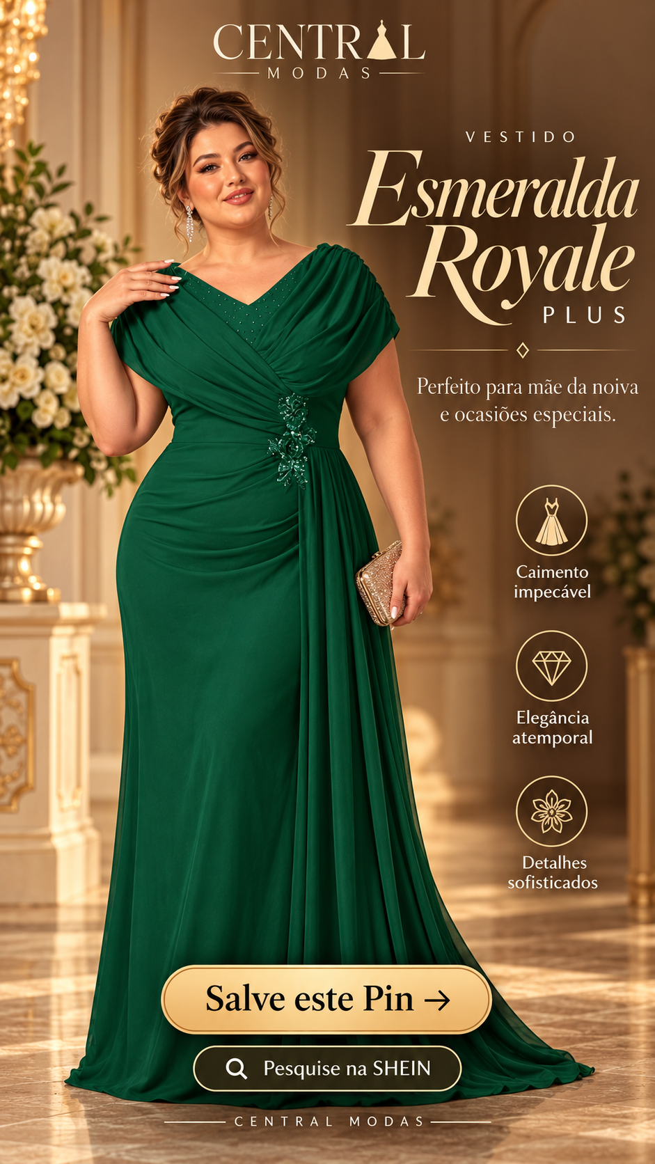 Vestido Esmeralda Royale Plus