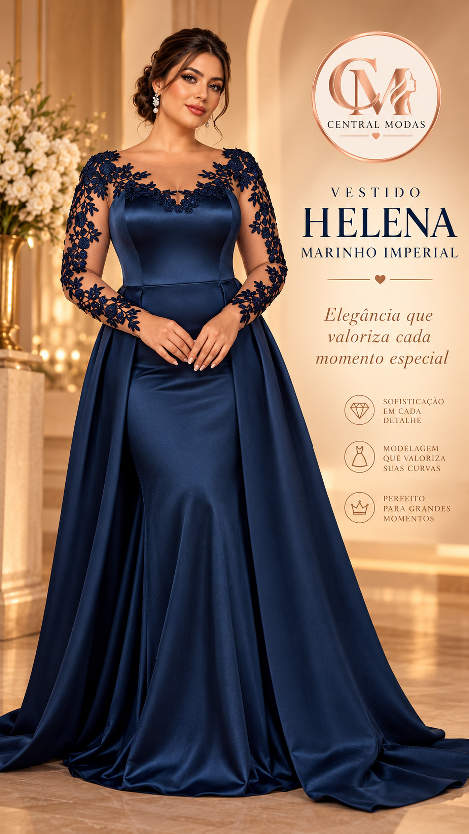Vestido Helena Marinho Imperial