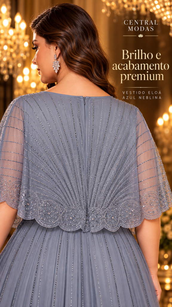 Vestido Eloá Azul Neblina