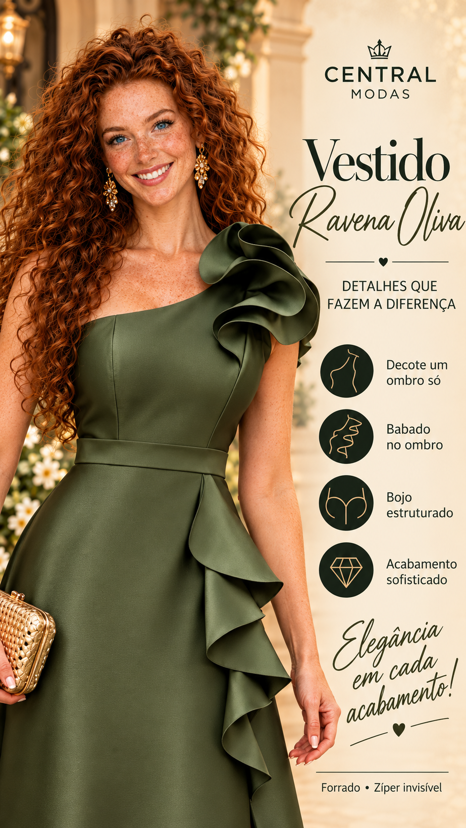 Vestido Ravena Oliva