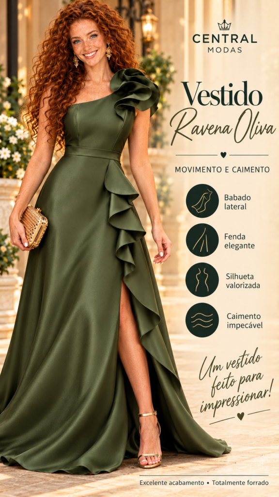 Vestido Ravena Oliva